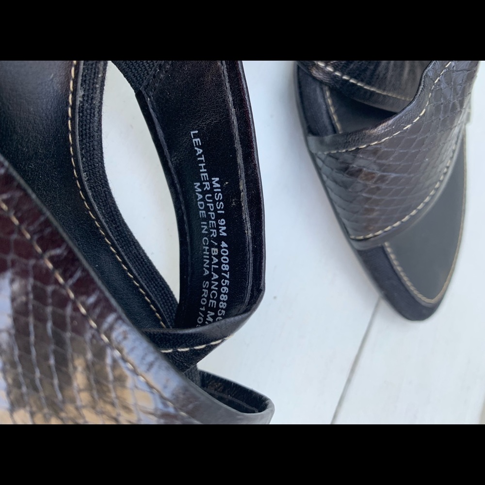 Axcess black leather open toe Size 9 - Picture 4 of 5